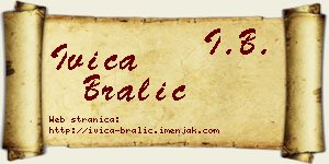 Ivica Bralić vizit kartica
